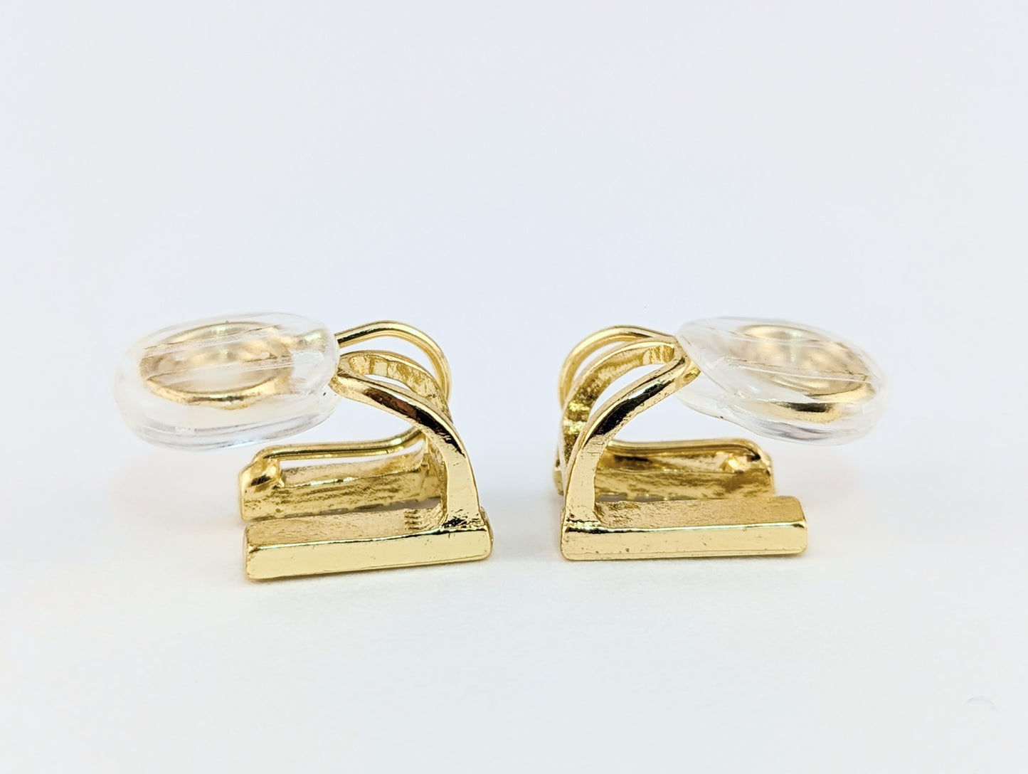 U Shaped Gold Clip-on Earrings
