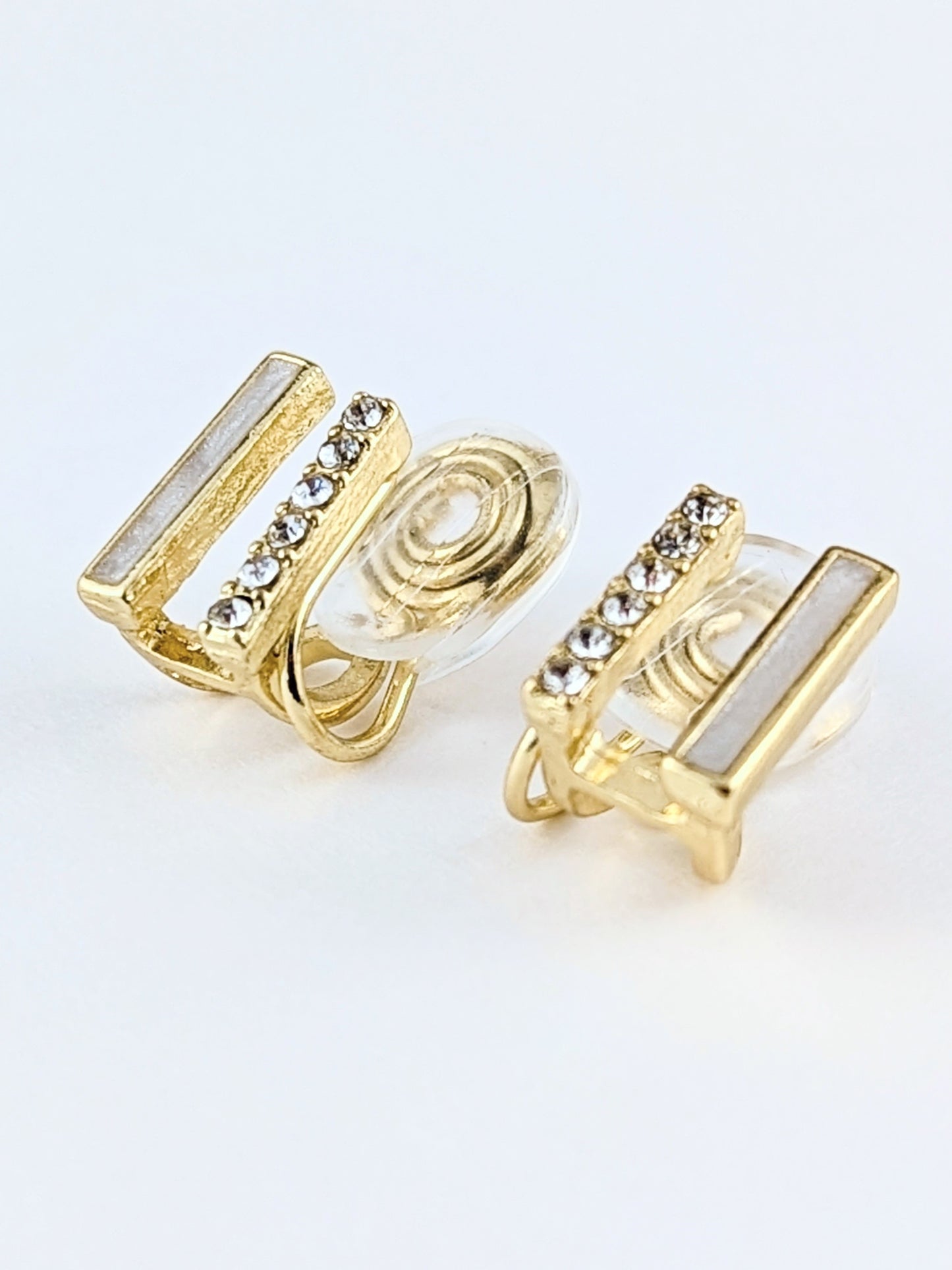 U Shaped Gold Clip-on Earrings