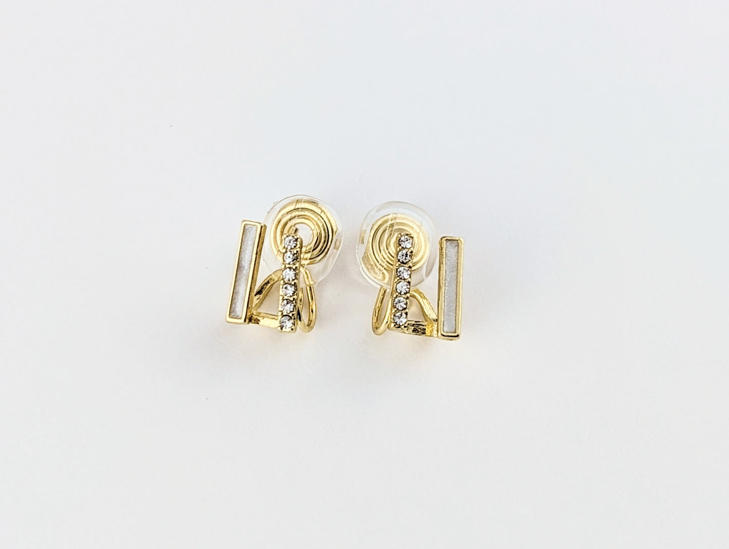 U Shaped Gold Clip-on Earrings