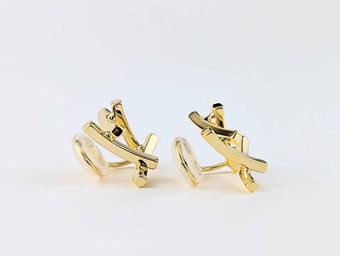 Square Clip-on Earrings in Gold