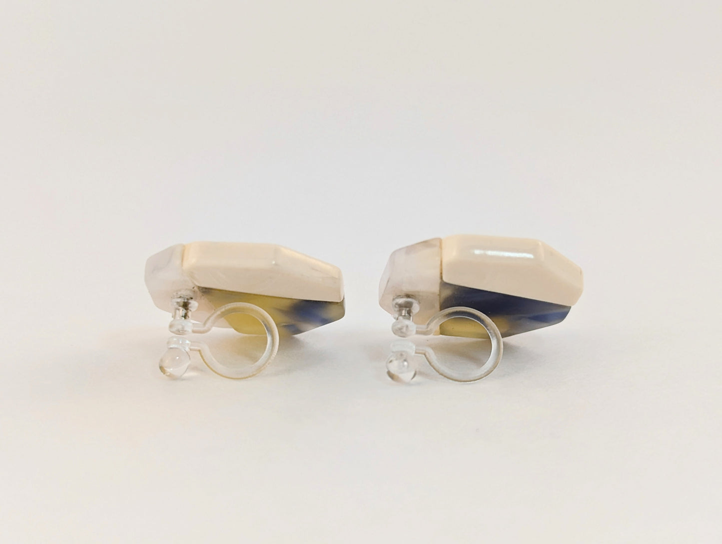 Collage Octagon Clip-on Earrings