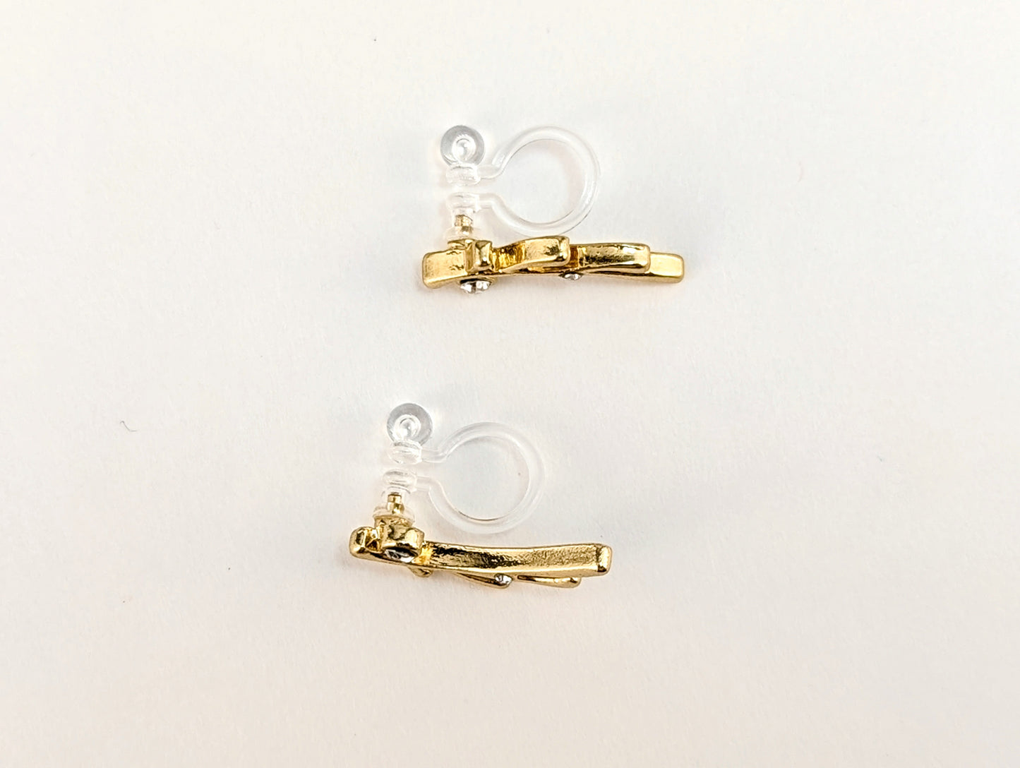 Olive Branch Gold Clip-on Earrings