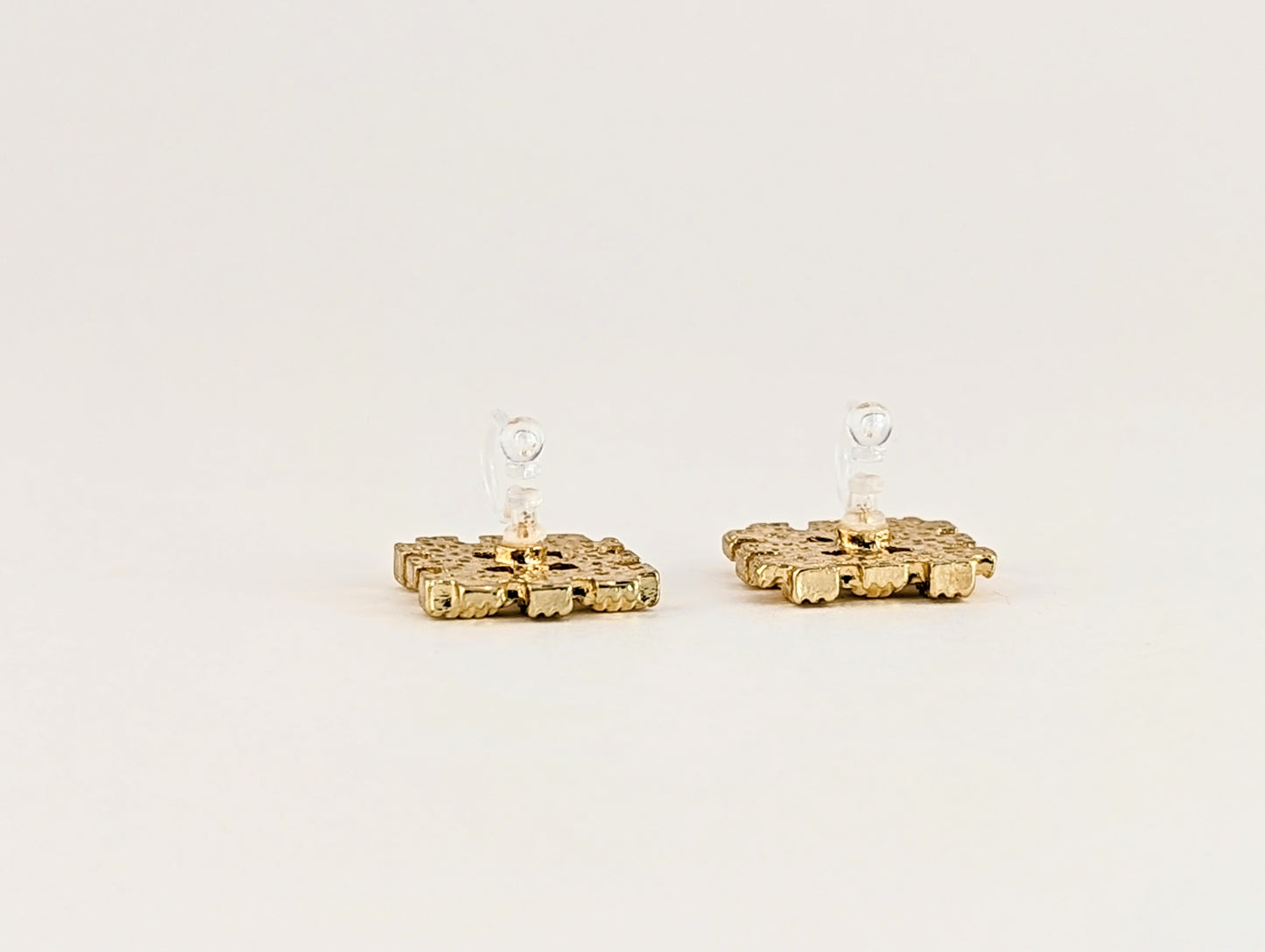 Woven Gold Clip-on Earrings