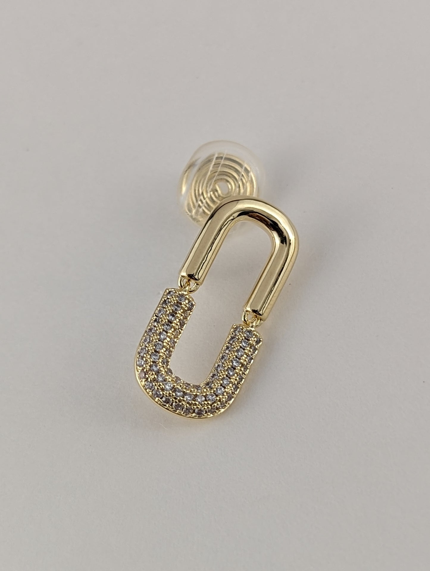 O Shaped Chain-link Gold Clip-on Earrings