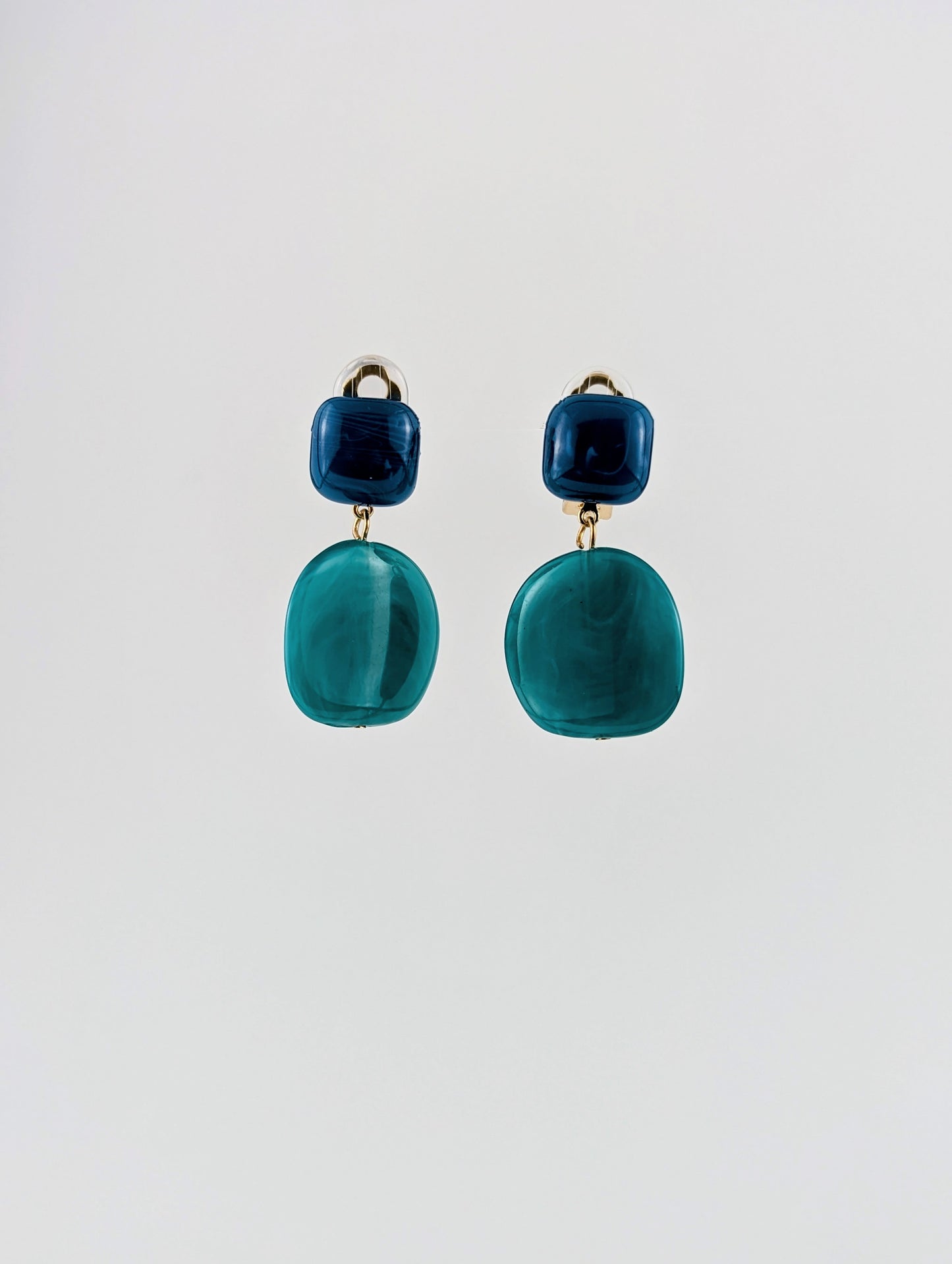 My Blues Dangle Clip-on Earrings