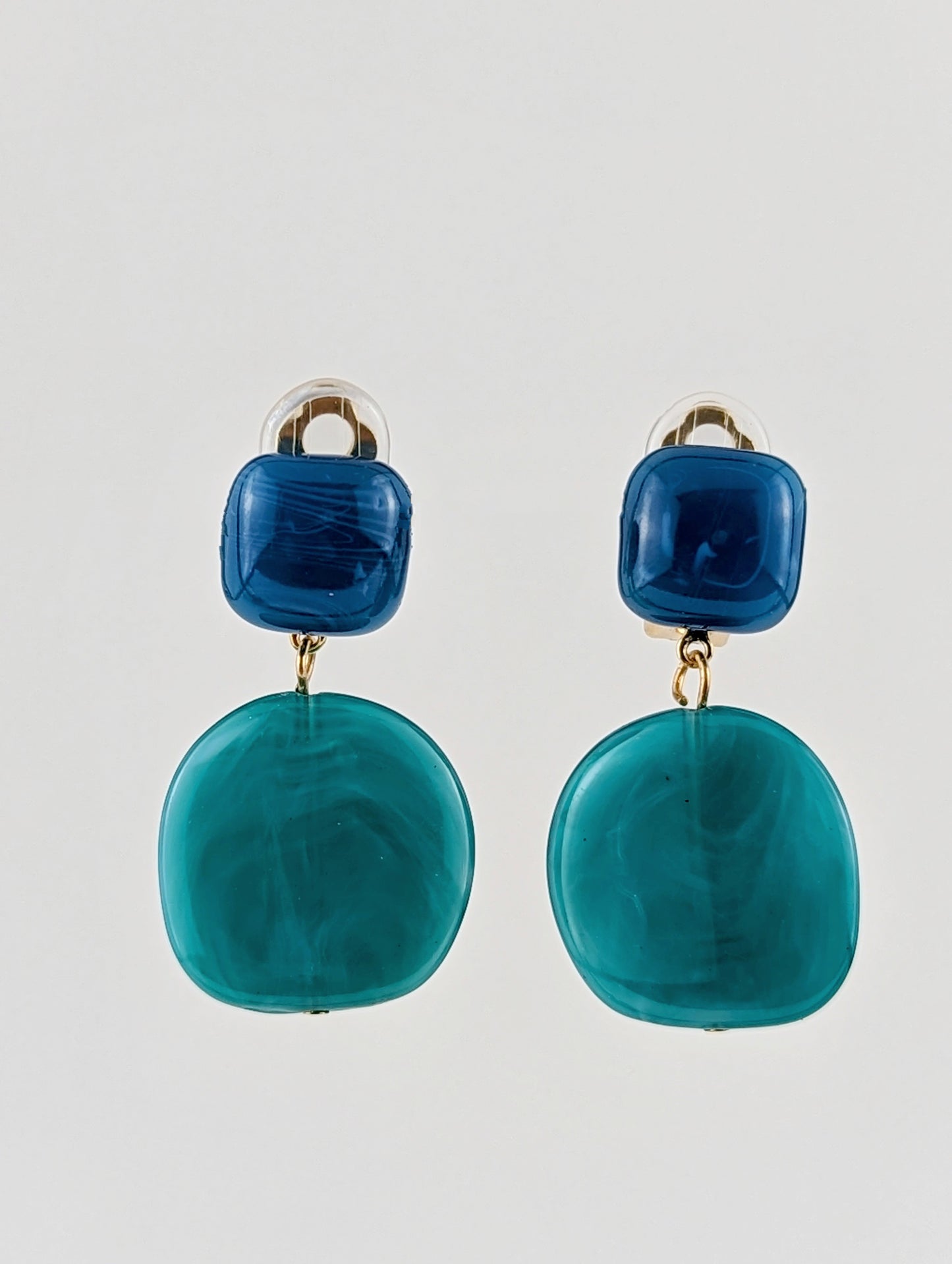 My Blues Dangle Clip-on Earrings