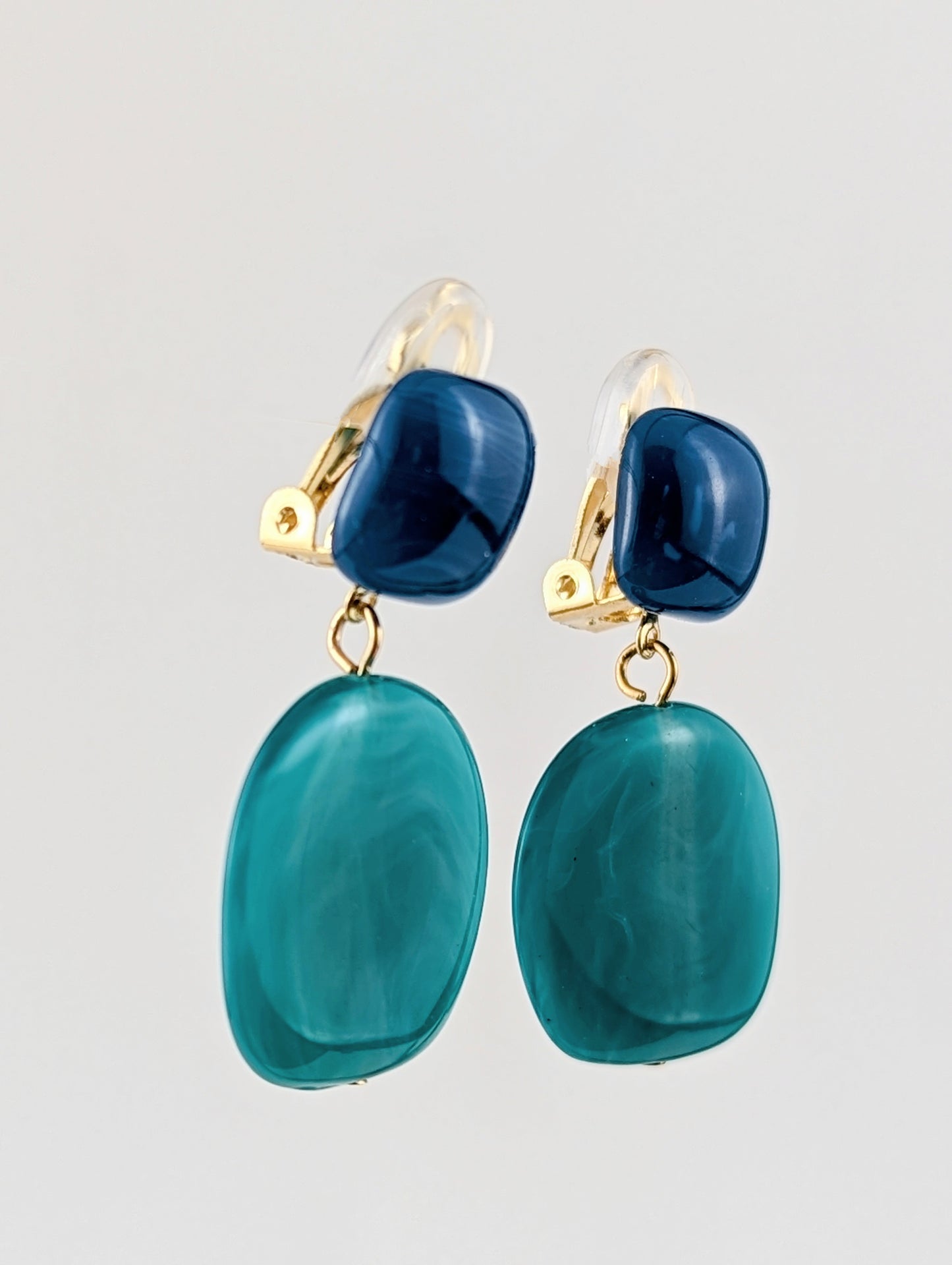 My Blues Dangle Clip-on Earrings