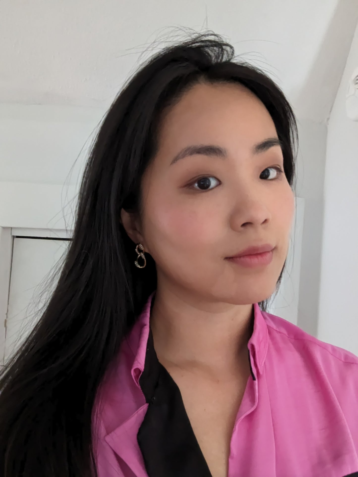 Chain-link Gem Gold Clip-on Earrings