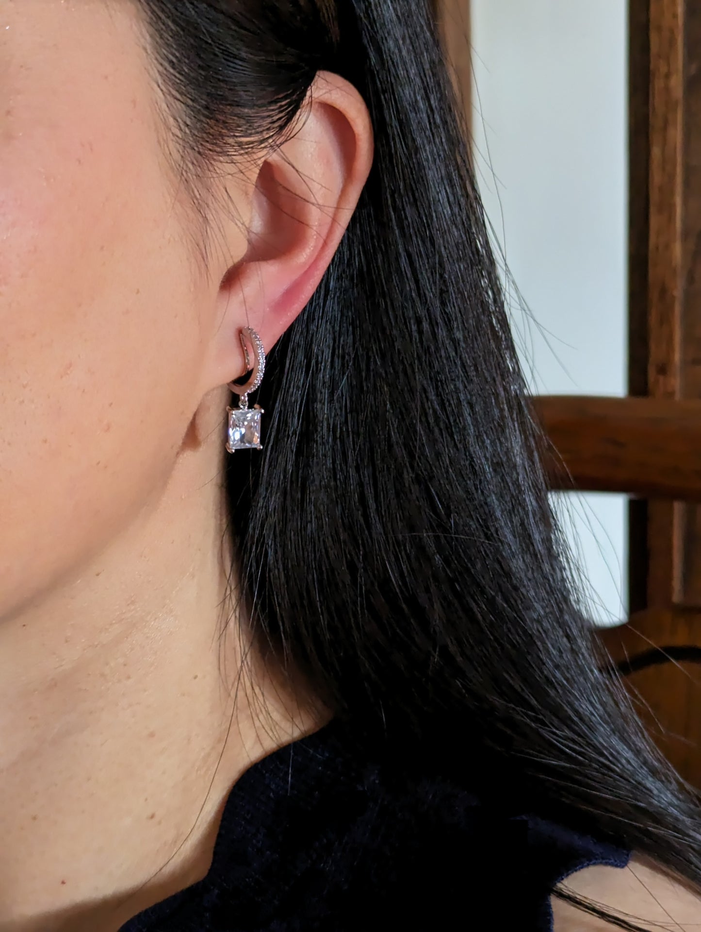 Joy Dimond Dangle Clip-on Earrings