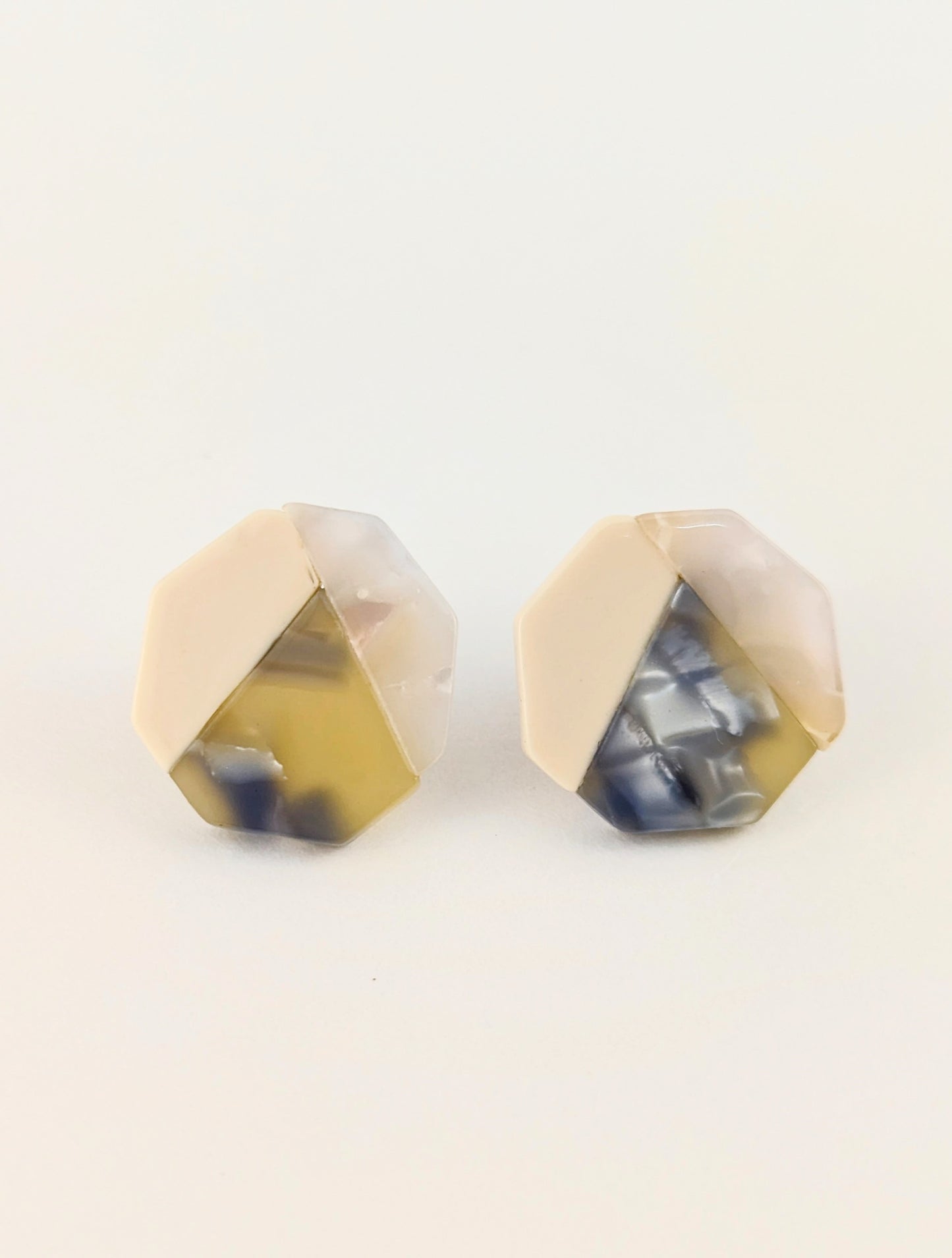 Collage Octagon Clip-on Earrings