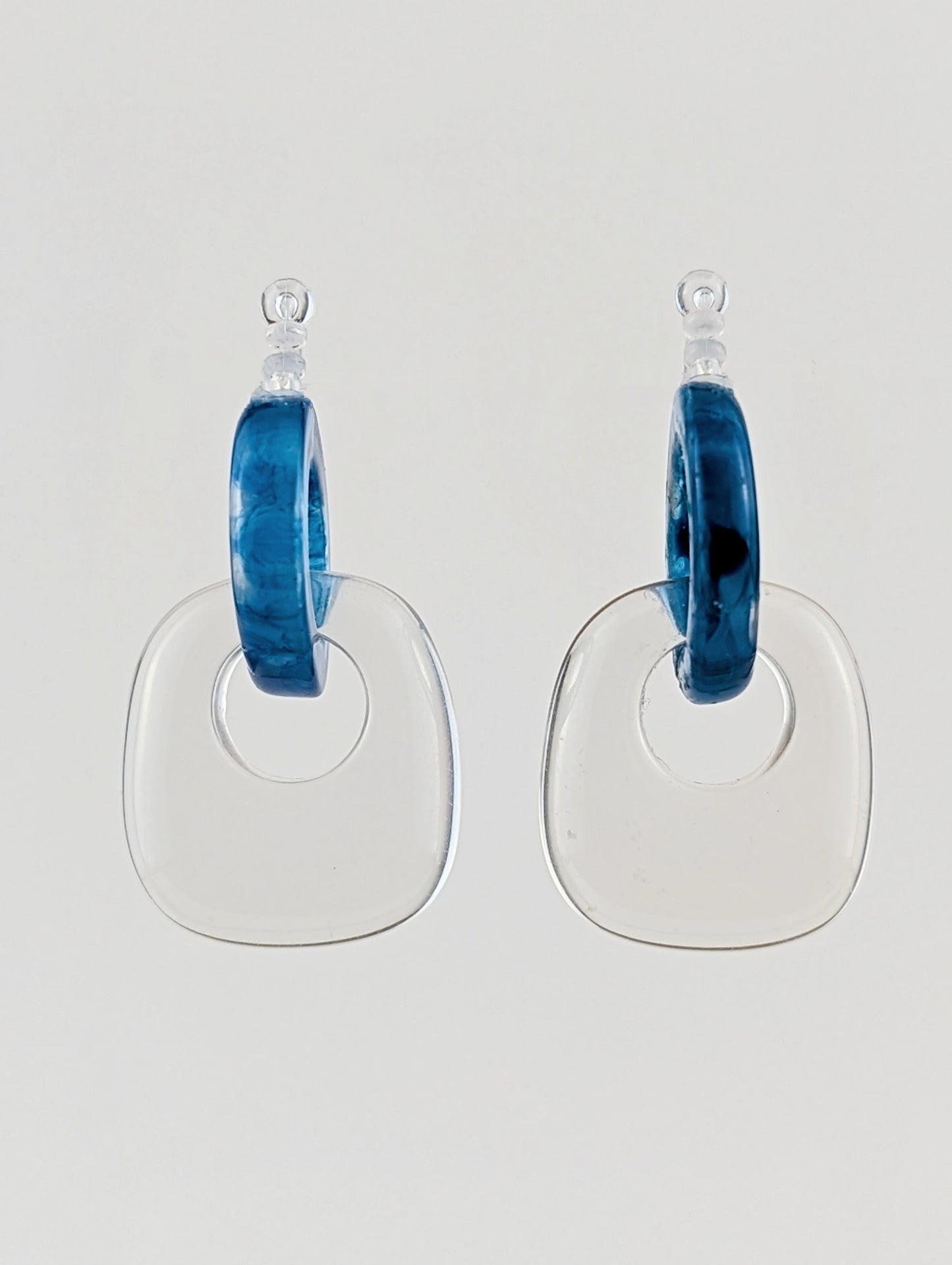 Iceland Clear Dangle Clip-on Earrings