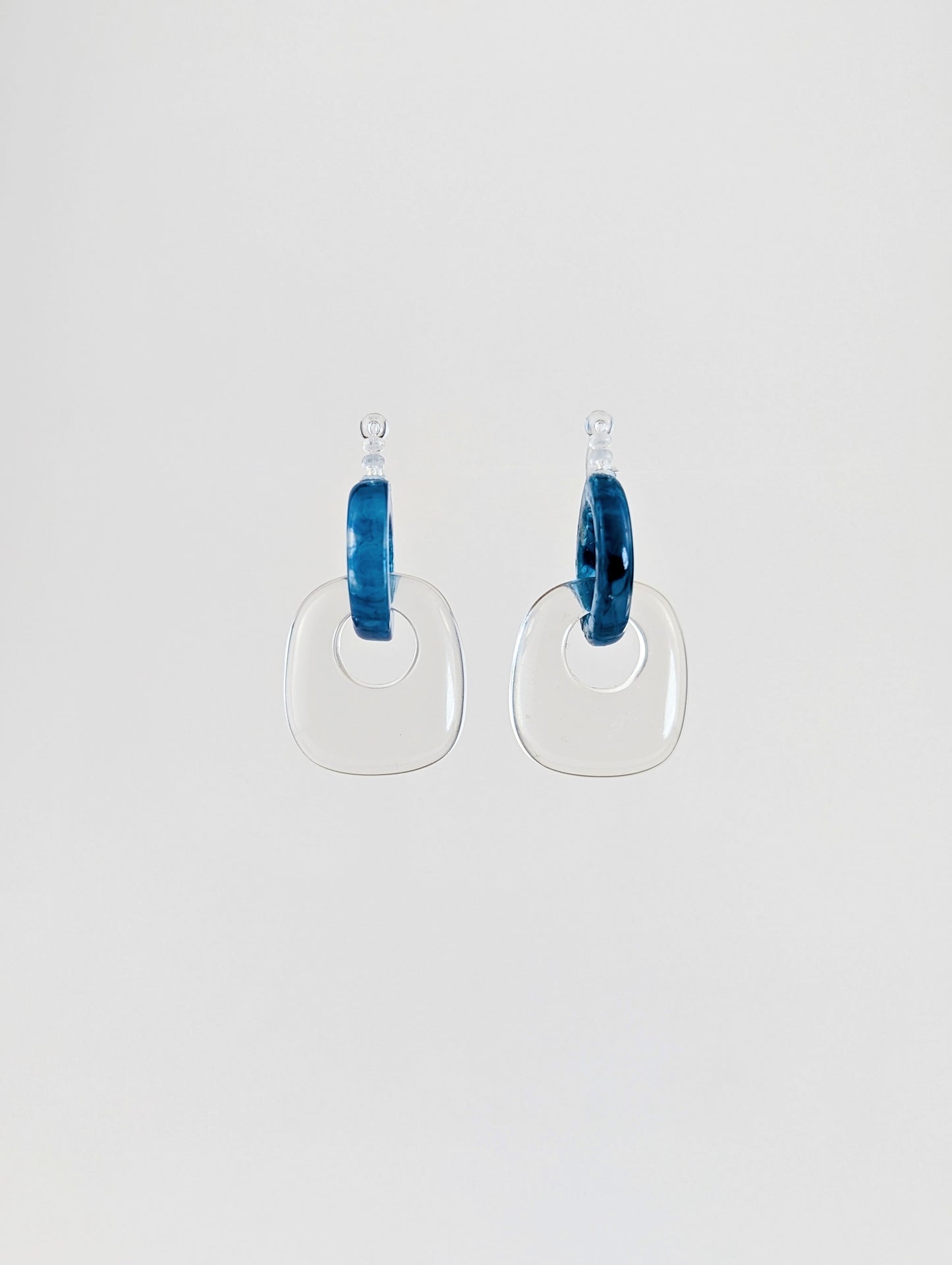 Iceland Clear Dangle Clip-on Earrings